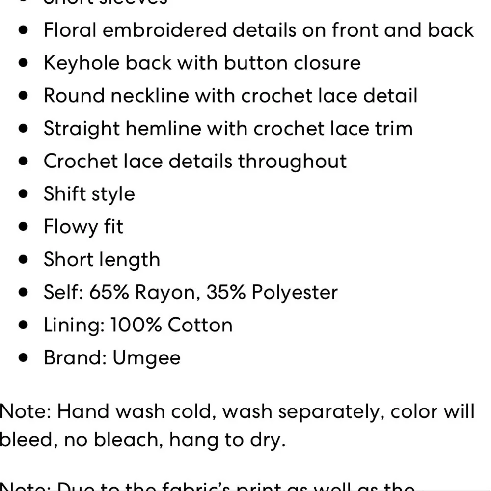 Umgee Boho Embroidered Burgundy Lace Shift Dress Spring Brunch Vacation  Size S - Picture 6 of 12